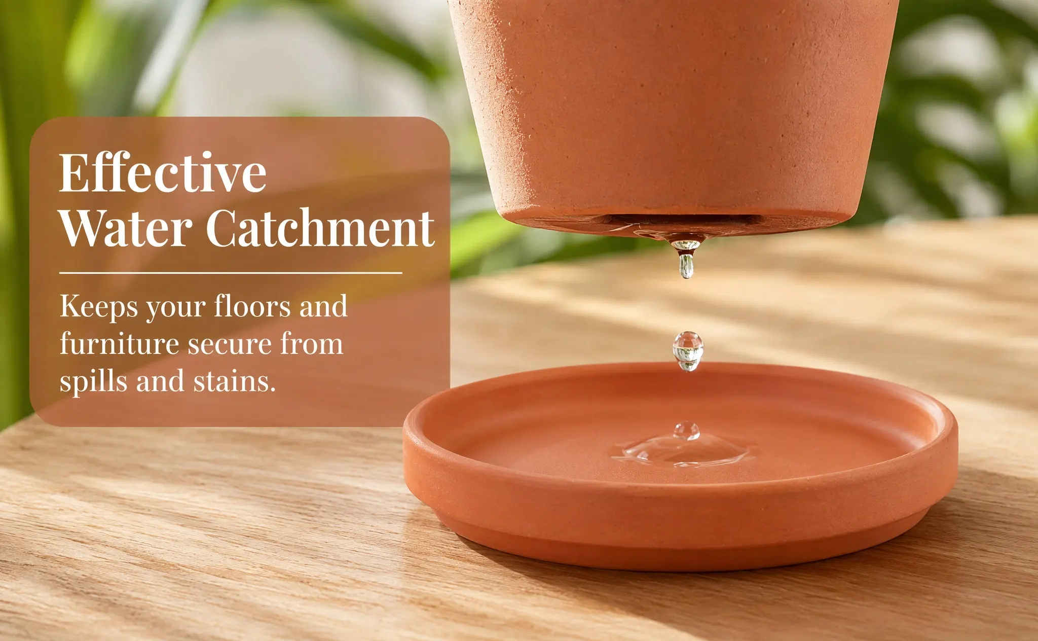 5Pcs Flower Pot Tray Pottery Round Flowerpot Plates Planter Holders Protect Floor Surface Indoor Outdoor Garden