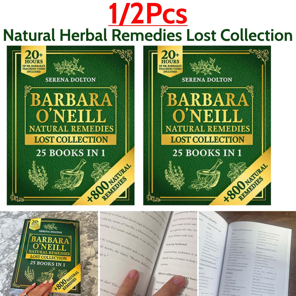 2/1Pcs Herbal Remedies Complete Collection Self-Healing Recipes Secrets Lost Book for Discover Well-Being Toxic-Free Lifestyle