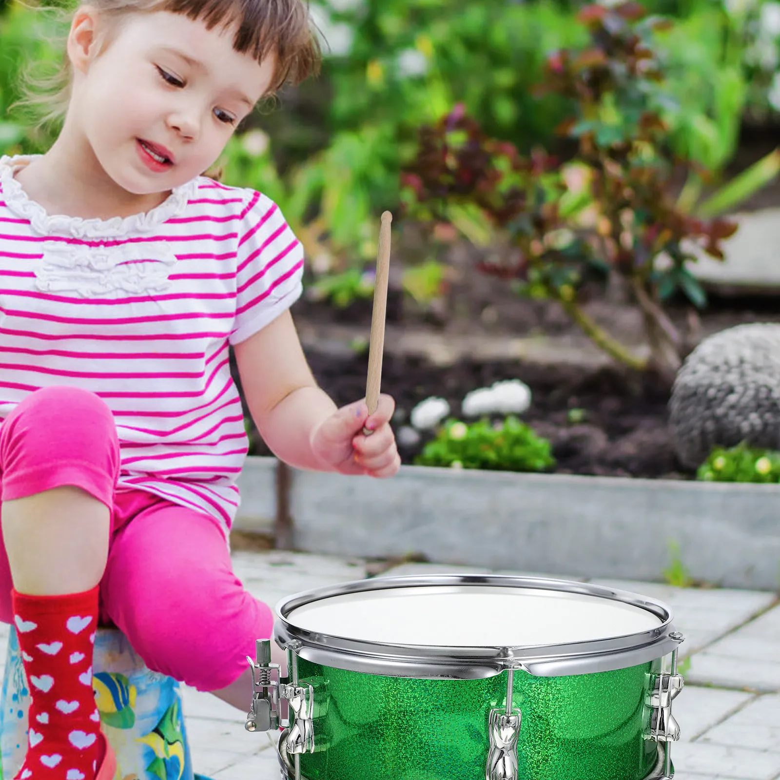 

Набор детских ударных инструментов: тренировочный барабан-перкуссия из нержавеющей стали с гладкой поверхностью для развития музыкальных способностей детей