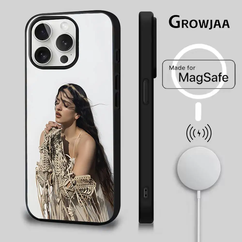 R-Rosalia LUX Cantora Espanhola Capa Magnética: Compatível com IPhone 17,16,15,14,13,12,11,Pro,Max,Plus,Mini,SE4,E