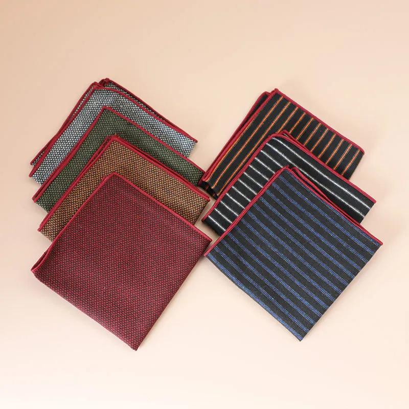 Jacquard พ็อกเก็ตสแควร์สําหรับผู้ชายผู้หญิงดอกไม้หน้าอกผ้าเช็ดตัว Hanky สุภาพบุรุษ Hankies ผู้ชายชุดผ้าเช็ดหน้าผ้าเช็ดตัวของขวัญ