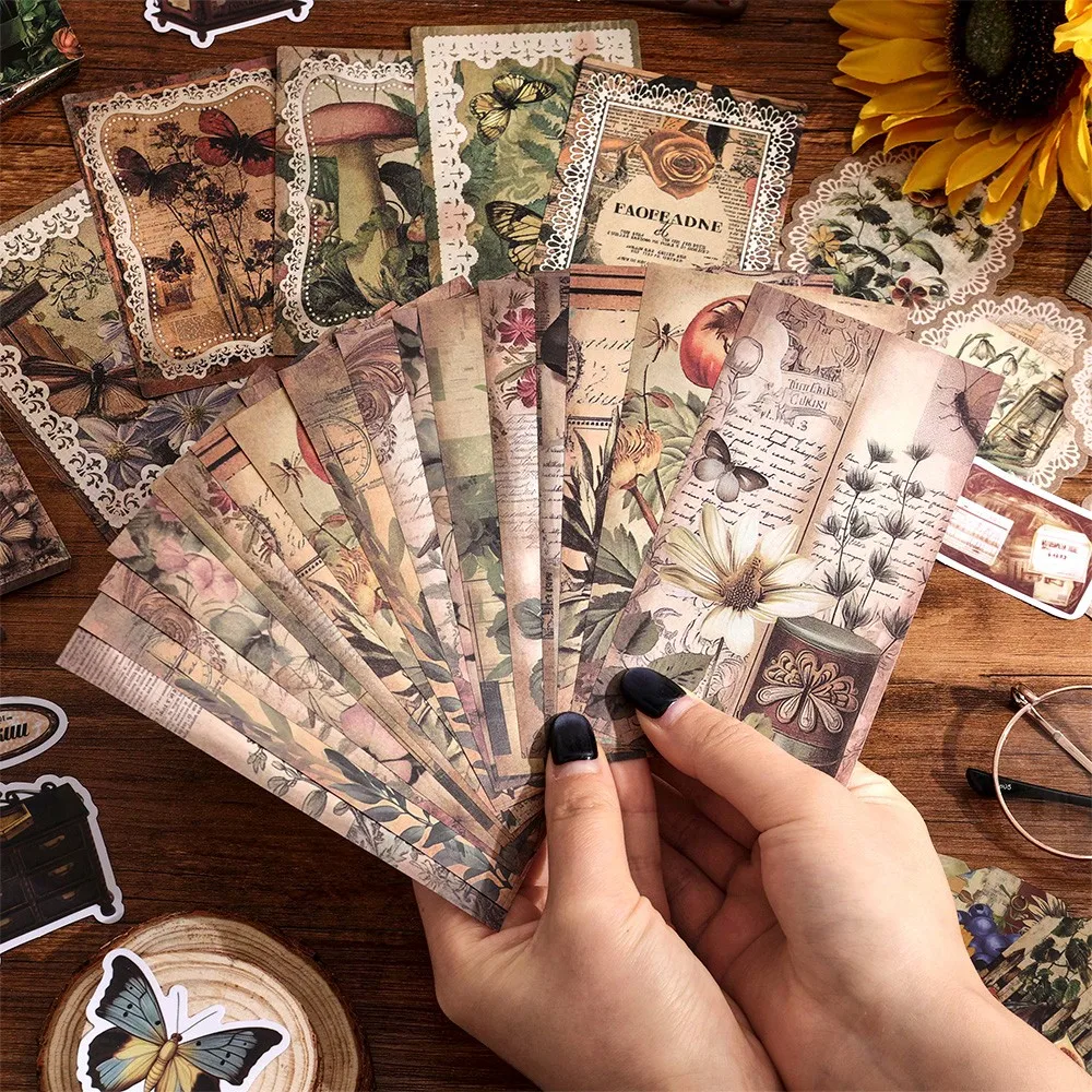 201 قطعة مجموعة سكرابوكينغ الغابات خمر لمجلة رصاصة غير المرغوب فيه لتقوم بها بنفسك هدية عيد ميلاد الحرفية #6