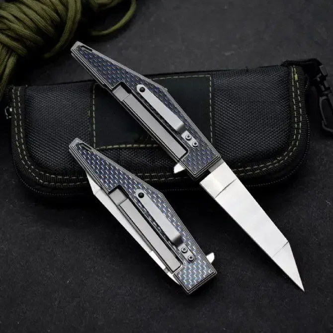 Lksi Pocket Folding Knife Imported Austria M390 Blade Carbon Fiber Handle Tactical Hunting Fishing EDC Survival Tool Knives