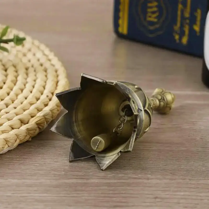 الرجعية اليد جرس الذهبي عشاء جرس بصوت عال واضح الصوت خمر نمط لمطعم الكنيسة المدرسة الفصول الدراسية ديكور الرجعية #4