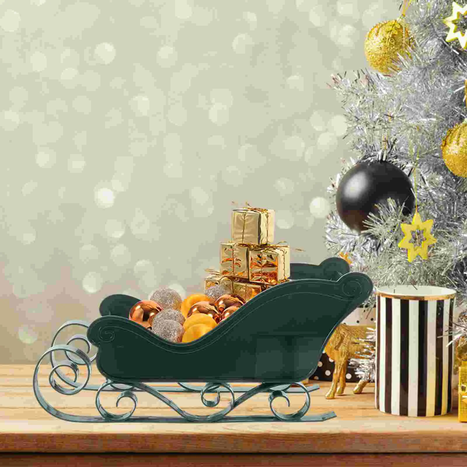Christmas Sleigh Party Decoration Plastic Ornament Ornaments Easy to Use Adornment Gift