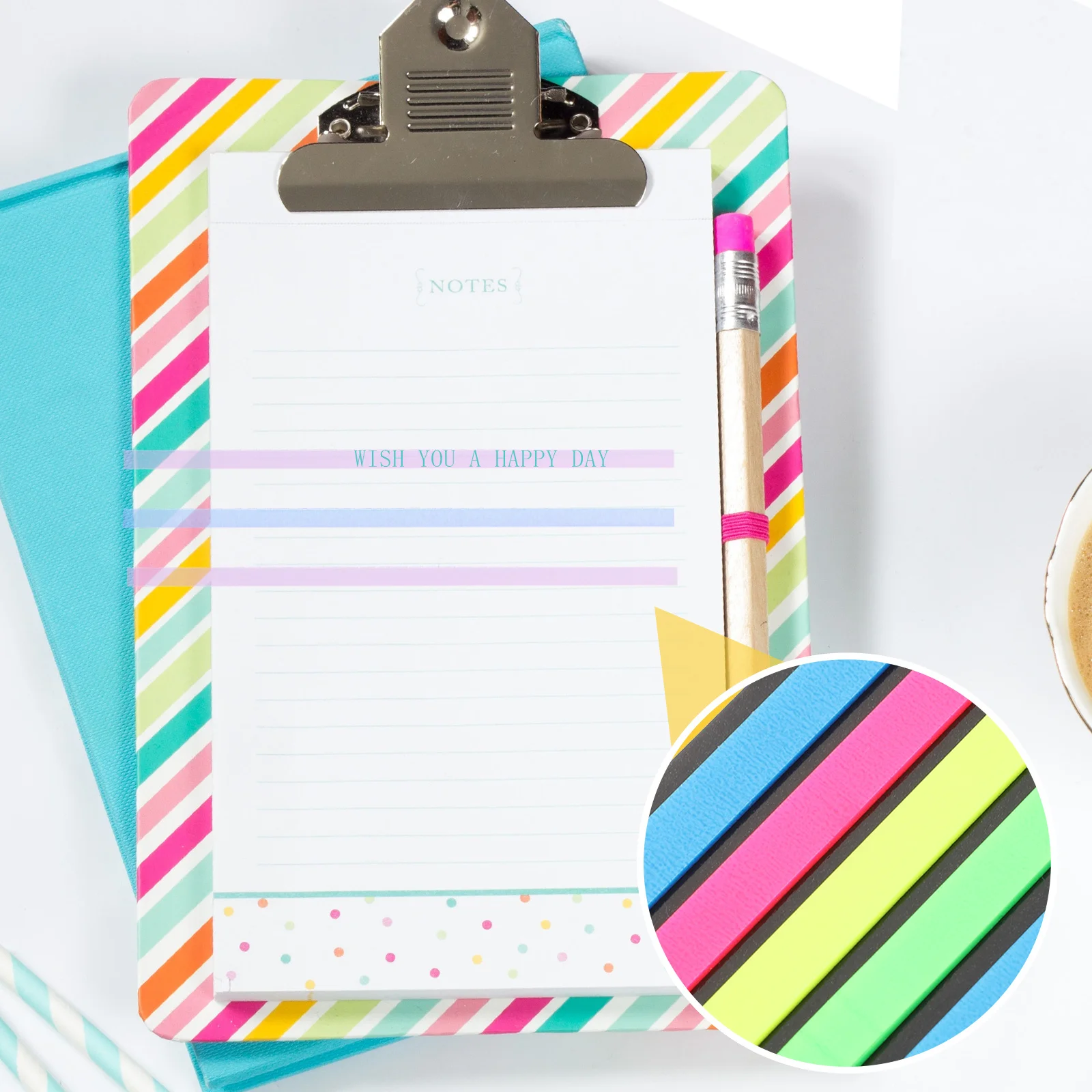 

Colorful Reading Strips Fluorescent Page Markers Sticky Index Tabs for Book Accessories and Learning Tools Reading Strips