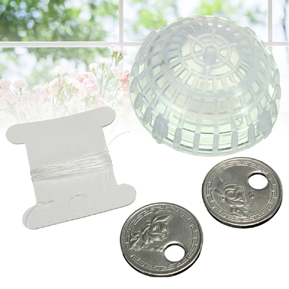 

5x2.5cm Plastic Water Grass Frame Cage Aquatic Ball Shrimp Fish Tank Aquarium Mineral Enriched Easy Install Landscape Moss Ball