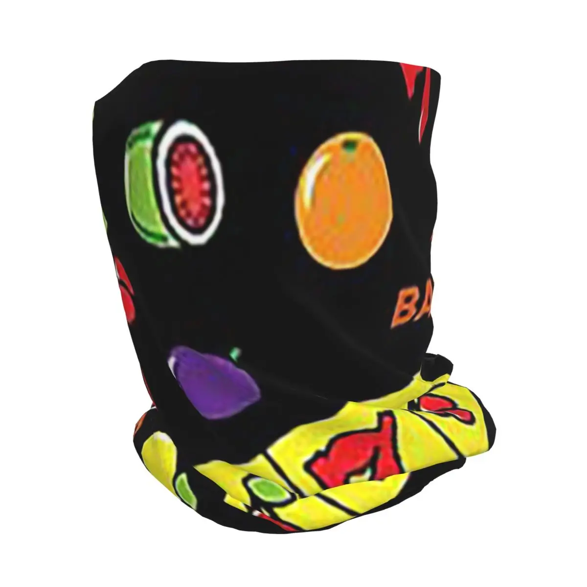 Casino Lucky Slots Cherry Melon Lemon Fruit Bandana Neck Gaiter Mask Scarf Warm Cycling Scarf Beanies Hat Adult All Season