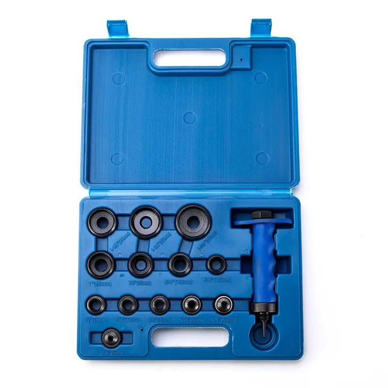 

Hollow Punch Kit with Pin Point Punch Shaft Hole Punch Set Gasket Punch Set Gasket Cutter 14 PCS 5mm-35mm 3/16" to 1-3/8"