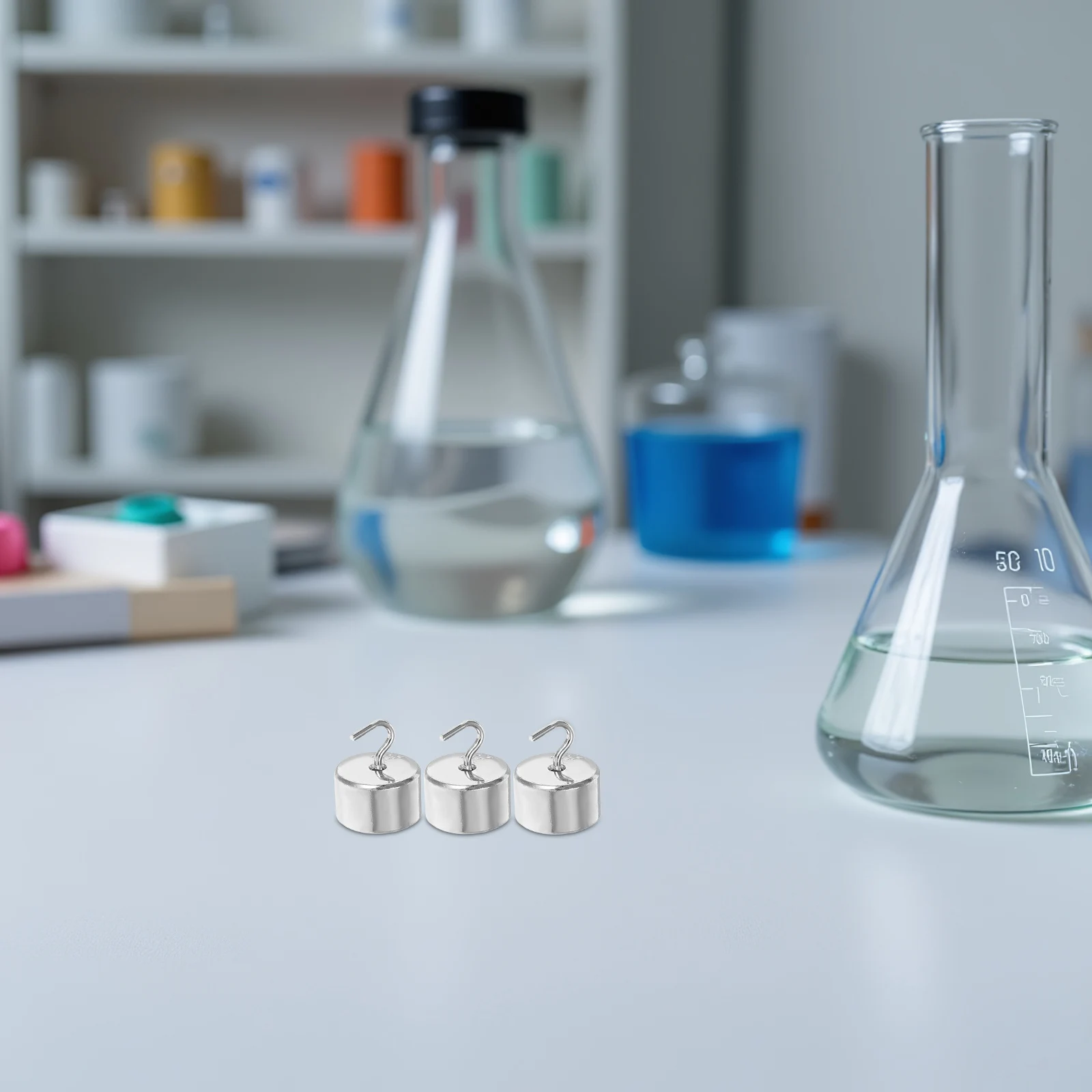 

50pcs Lab Mass Set Chromium-Plated Iron Double Hook Weights For Physics Experiments Teaching Research Accurate