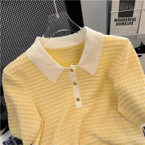 

Lace Pintuck Layered Loose Shirt Short Sleeve Womens Art Exhibition Sweet Feminine Student Youthful Artistic Modern Display