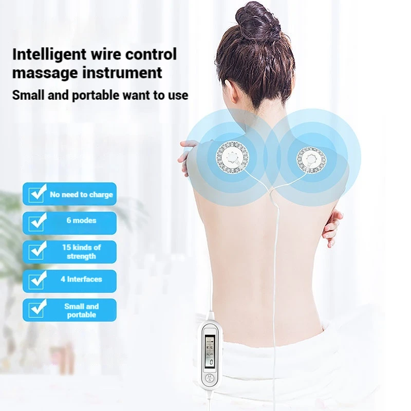 

Mobile Phone Wired Control Cervical Spine Massager Mini Physiotherapy Pulse MINI Massager Full Body Patch for Waist, Back