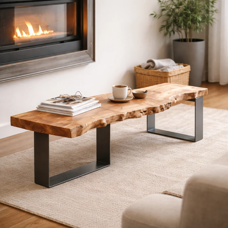 

Ножки стола из твердой стальной пластины, специальные кронштейны для доски из цельного дерева, бесшовные сварные ножки журнального столика, износостойкие обеденные рамы