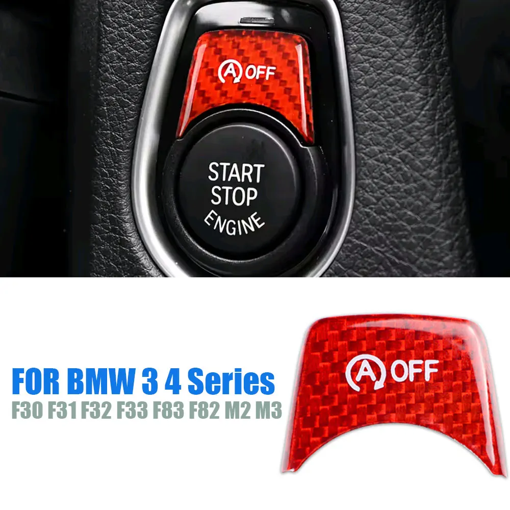 

1pc Car Engine OFF Button Sticker Carbon Fiber Console Switch Repair Decals for BMW 3 4 Series F30 F31 F32 F33 F83 F82 M2 M3