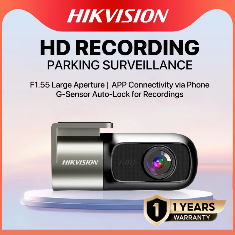

Видеорегистратор Hikvision D1Pro 1440P 2K HDR 360 ° Объектив F1.55 с вращением, 24-часовое парковочное наблюдение, ночное видение