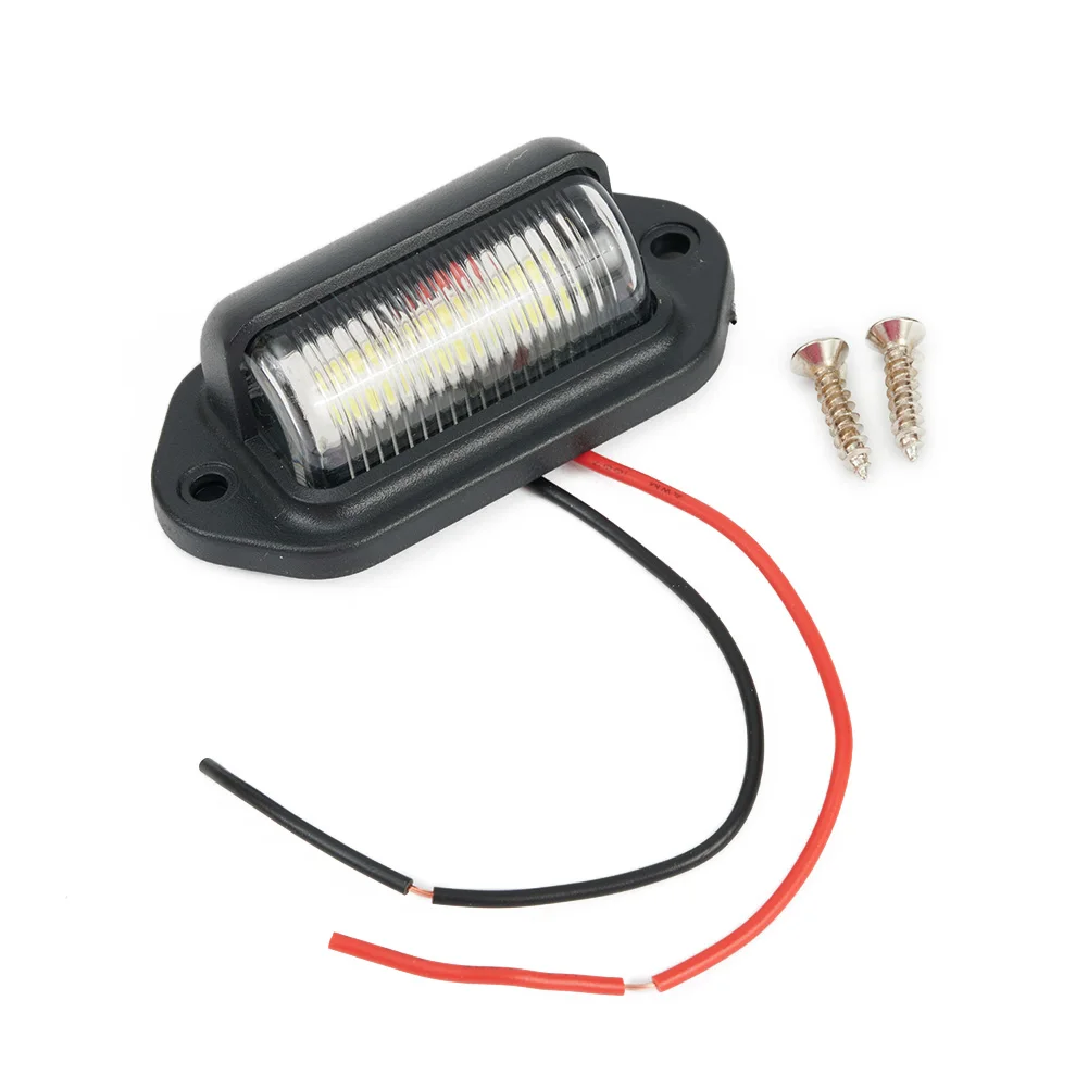 Luce targa per camion Lampada per auto per barche Rimorchio in plastica super luminoso Impermeabile bianco 12V Accessori portatili