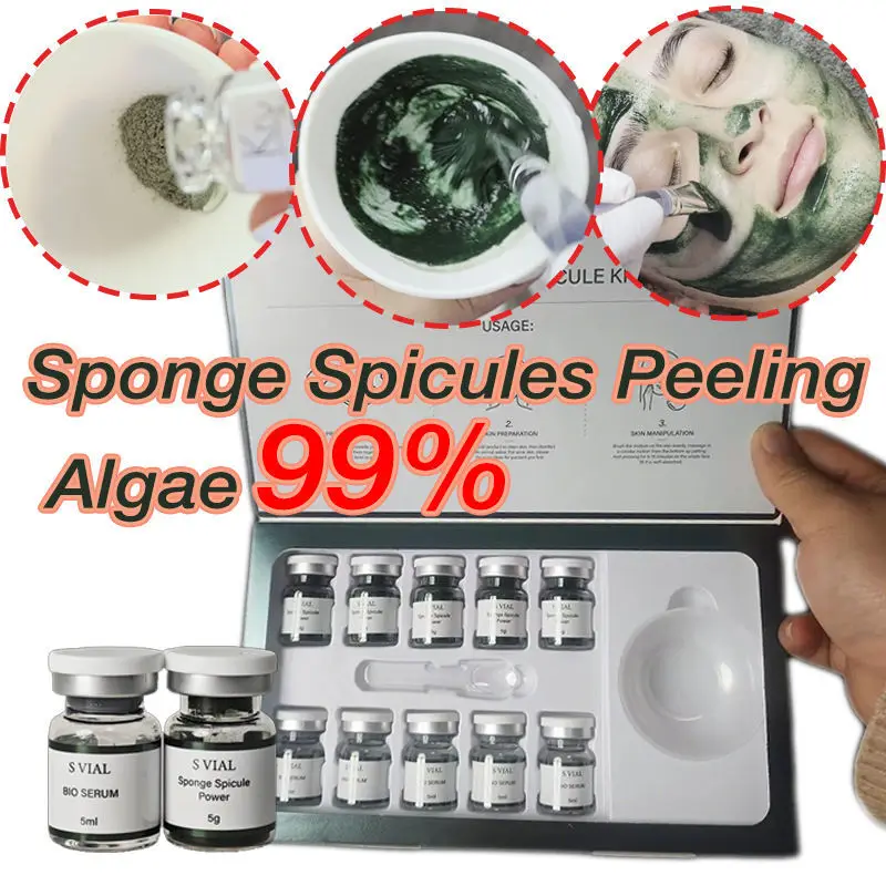 99% Pure Natural Sponge Freeze-Dried Powder Repair Facial Skin Acne Clean Pores Whiten Brighten Anti-Aging Seaweed Peeling Korea