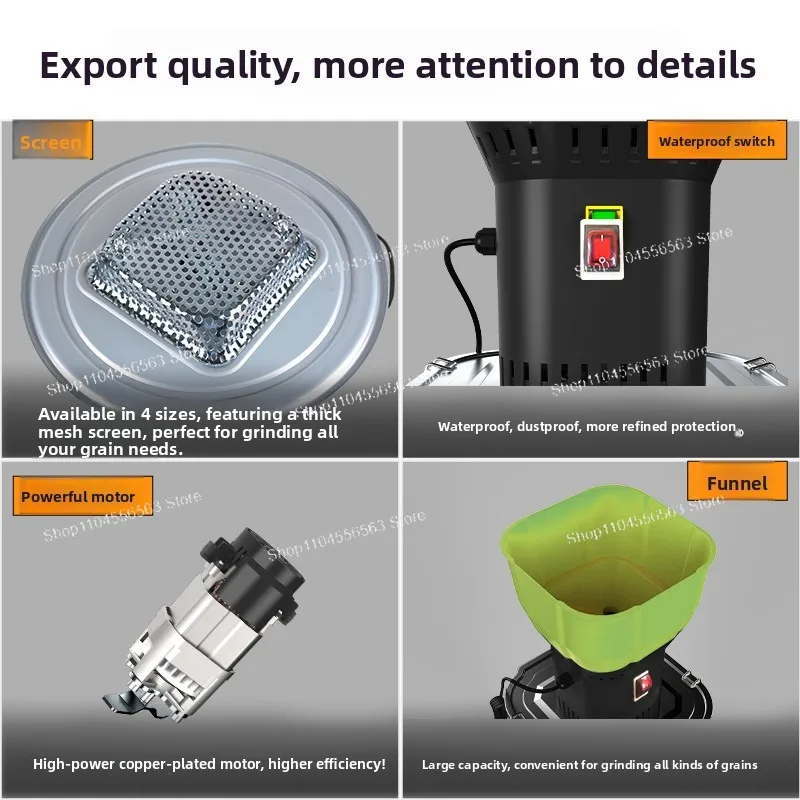 Multifunctional Powerful Ultra Fine Grain Grinder Small Home Use Corn Cereal Feed Flour Mill Grinding Machine