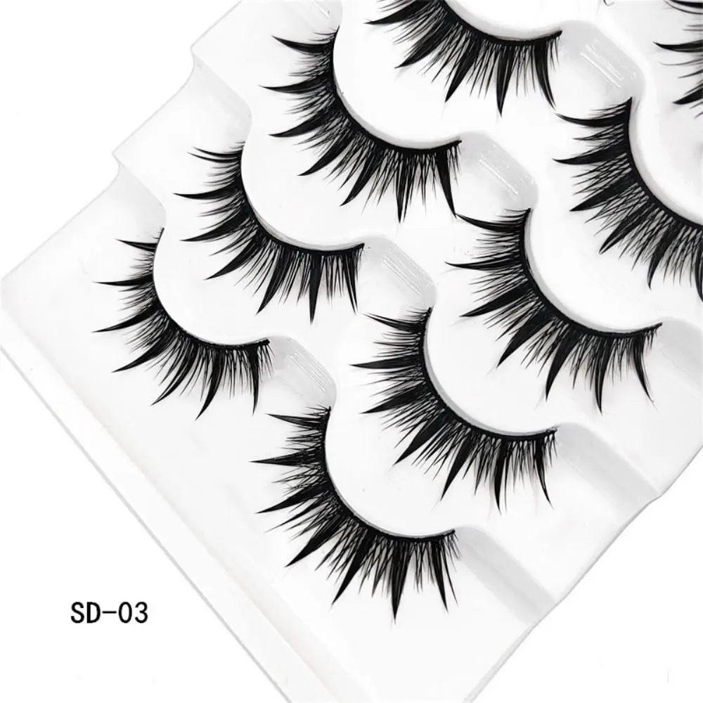 再利用可能なエクステンションソフトバンド、厚く長い、繊細でふわふわした3Dフェイクミンクまつげ、タイまつげ、つけまつげ