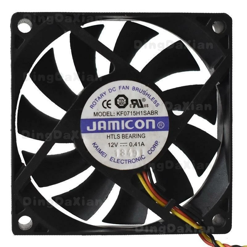 D 1 PCS For JAMICON Fan KF0715H1SABR DC 12V 0.41A 70*70*15mm 3 Pin cooling fan
