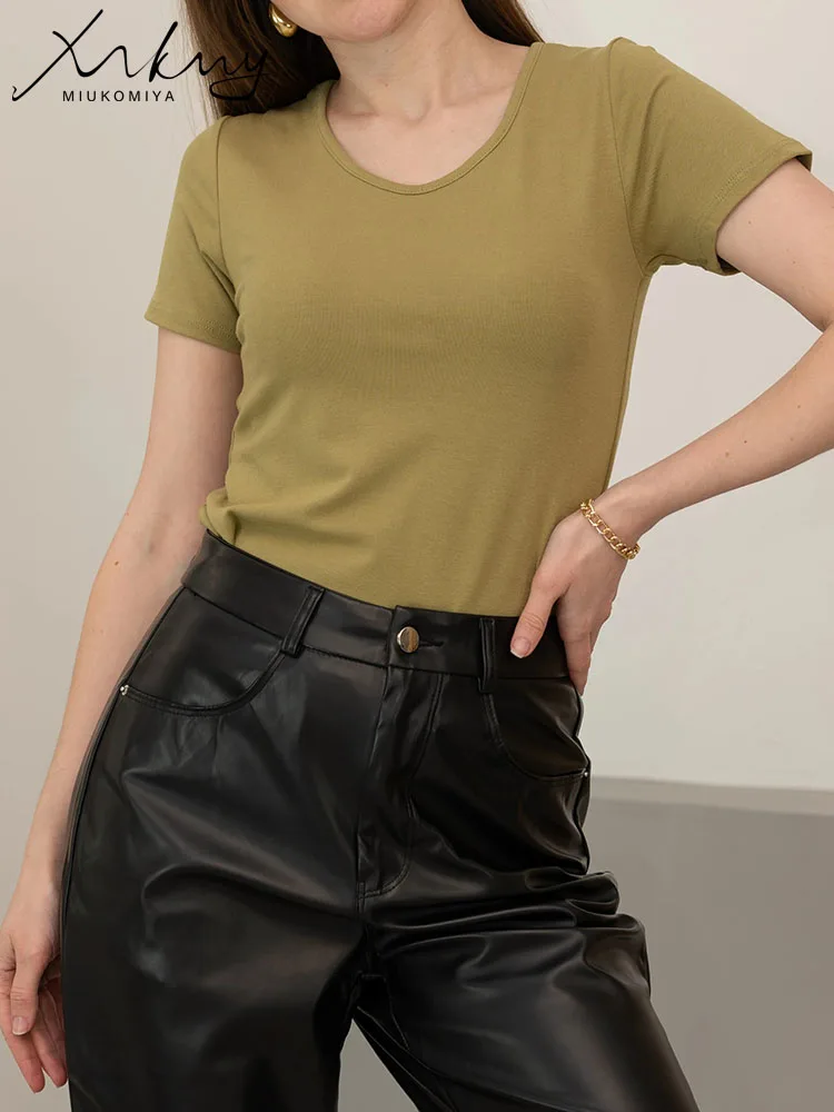 أبيض قصير الأكمام تي شيرت المرأة الخامس الرقبة الصيف الأساسية بلايز للسيدات أنيقة مريحة سليم مشروط تي شيرت للنساء مكتب