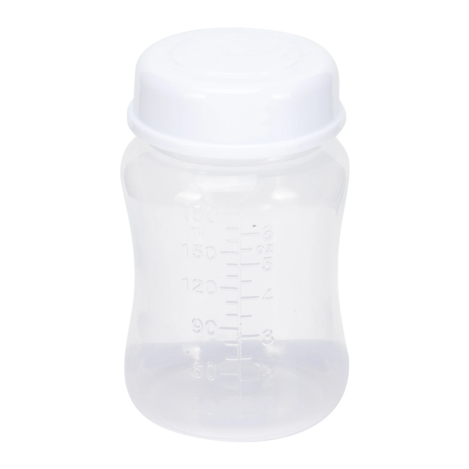 

4pcs Breast Milk Storage Bottle 180ml White Transparent Wide Neck Leak-proof Containers for Storing Plastic Bottles