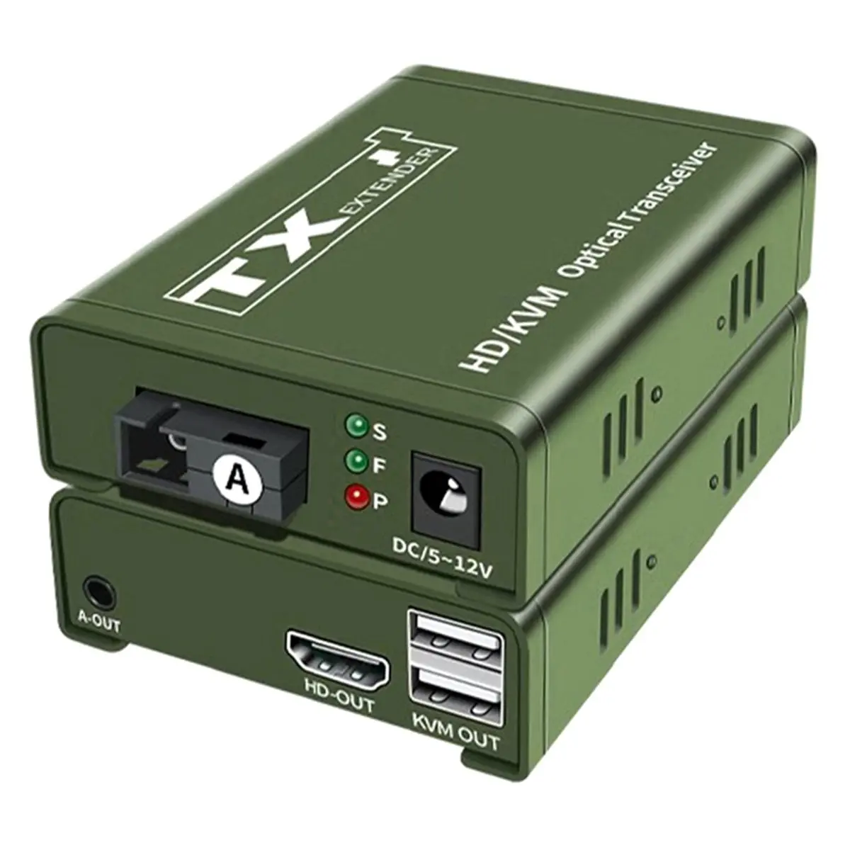 (A60I) 1080P HDTV 광섬유 KVM 연장기 (SC 광케이블 사용) 3Km HD USB KVM 광섬유 비디오 송수신기 (EU)