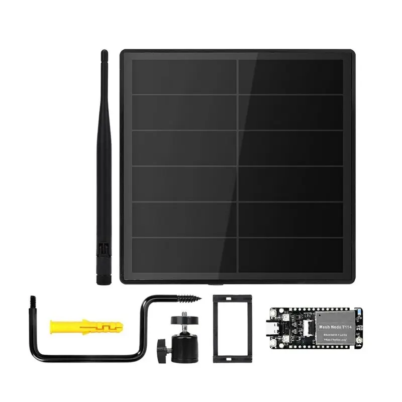 [A92Z!NEW】 Mesh Node T114 Without Battery Solar-Powered Dev-Board Kit Waterproof Enclosure For Meshtastic/Meshcore 868Mhz