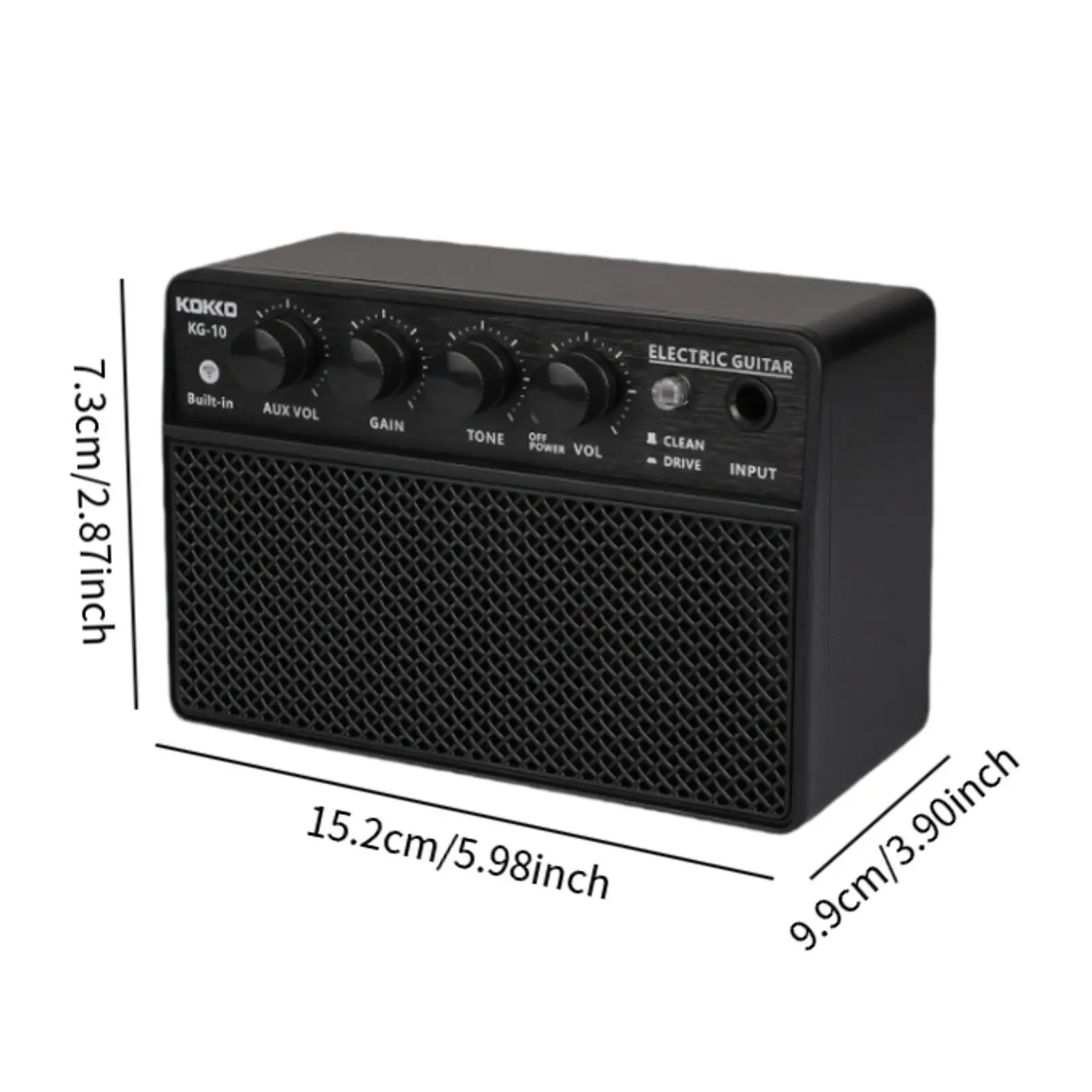 Electric Guitar Amp Portable 10w Mini Rechargeable USB C Plug and Play Headphone Output Travel Practice Amplifier for Players