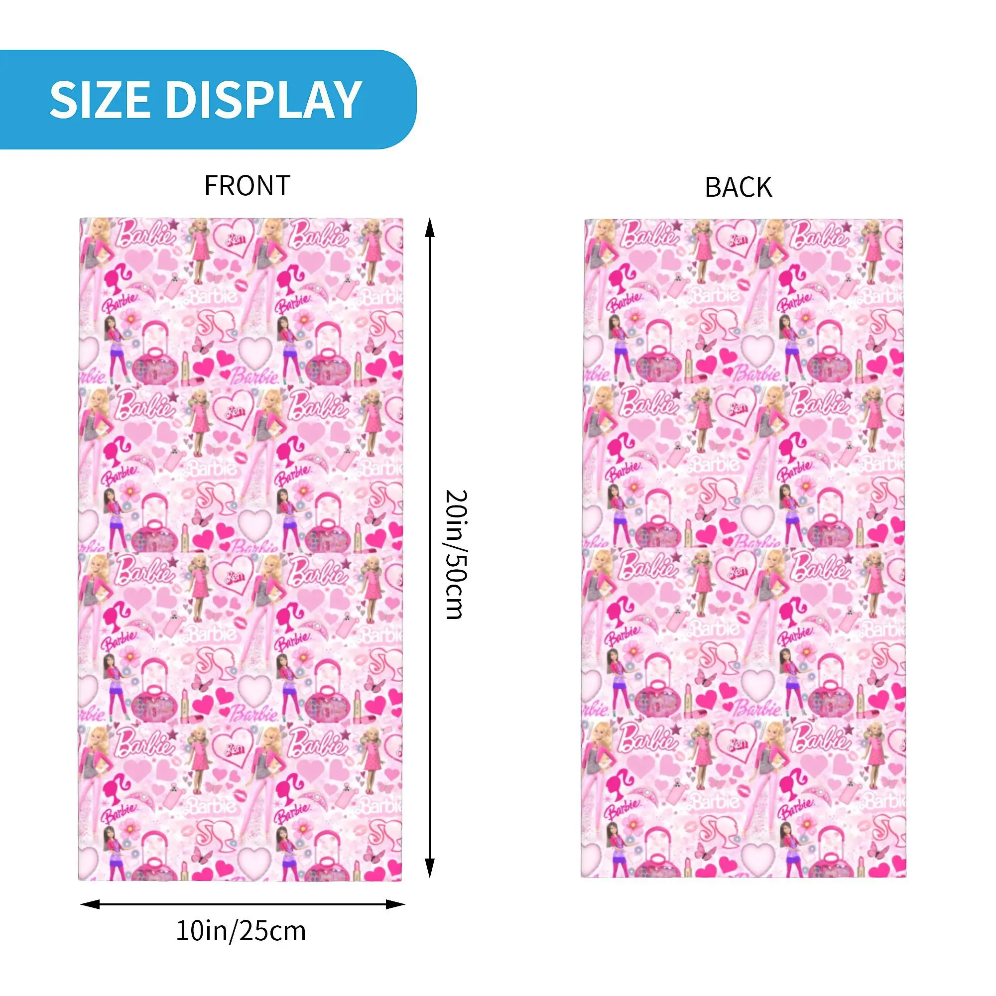 Custom Barbies Manga Doll Collage Bandana Neck Gaiter for Hiking Cycling Men Women Wrap Scarf  Balaclava Warmer