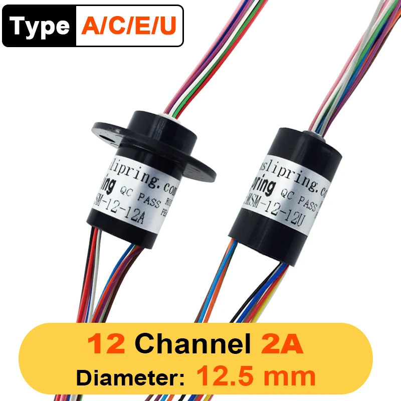 

Micro Slip Ring 12 Channel 2A 12.5mm Conductive Brushless Gimbal Electric Collector Slip Ring