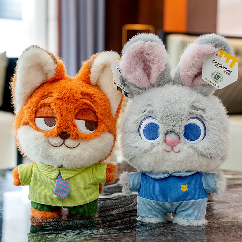 New Hot Sale Authentic Disney Zootopia Rabbit Judy Doll Fox Nick Doll Plush Toy Girl Birthday Present Toys