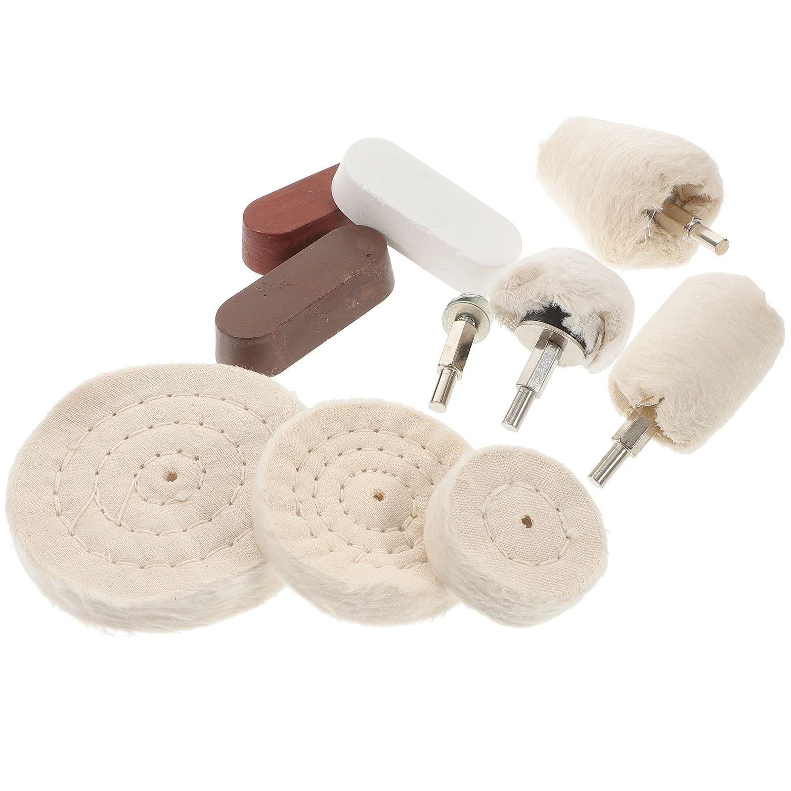 

10 Pcs Cloth Wheel Pad Drill Bench Grinder Polishing Wheel Bench Buffer Wheels Buffing Metal Jewelry Rotary Tools