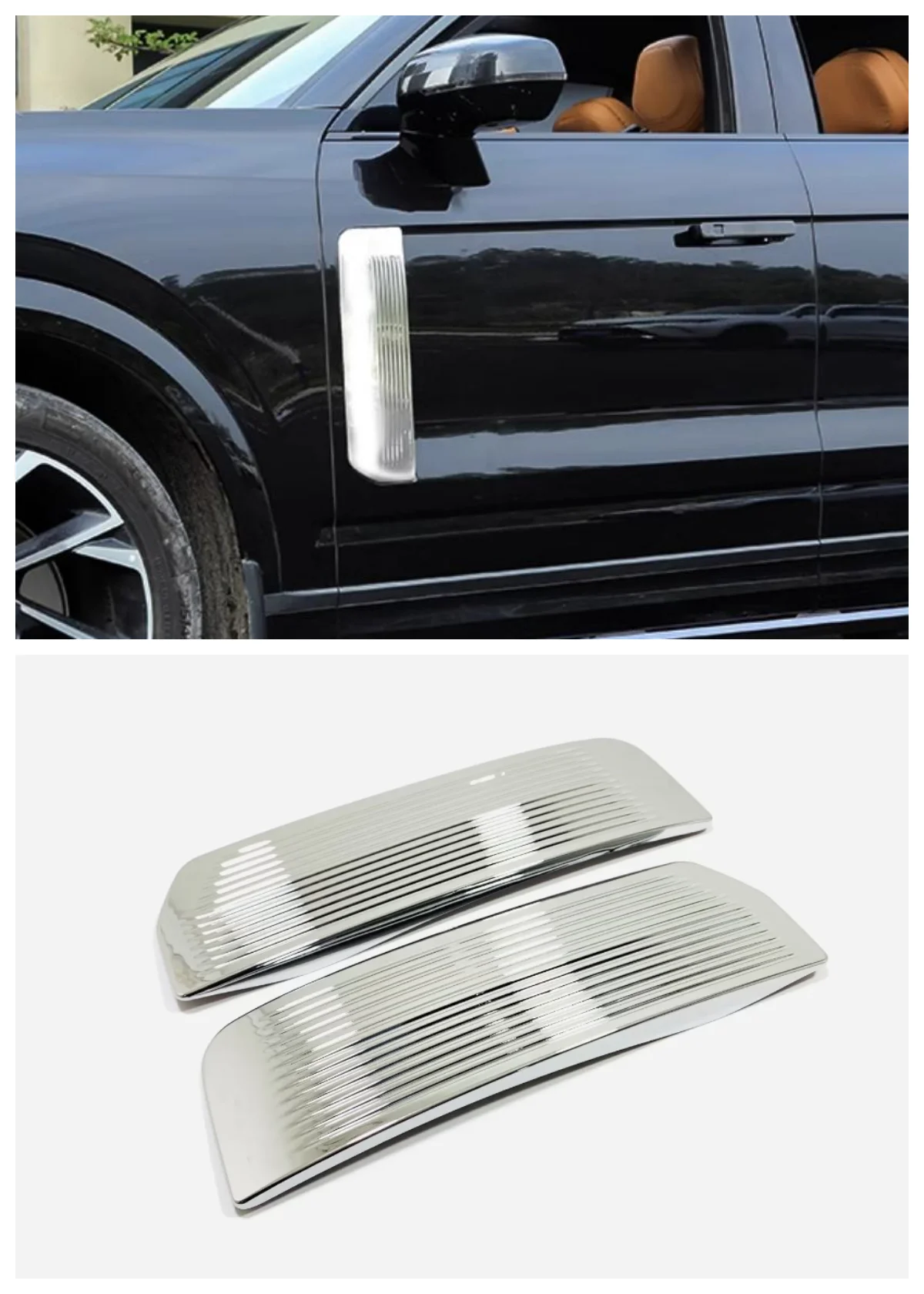 Applicable to the 2022-2023 Geely Lynk&Co 09 front fog lamp decorative strip door side decorative frame