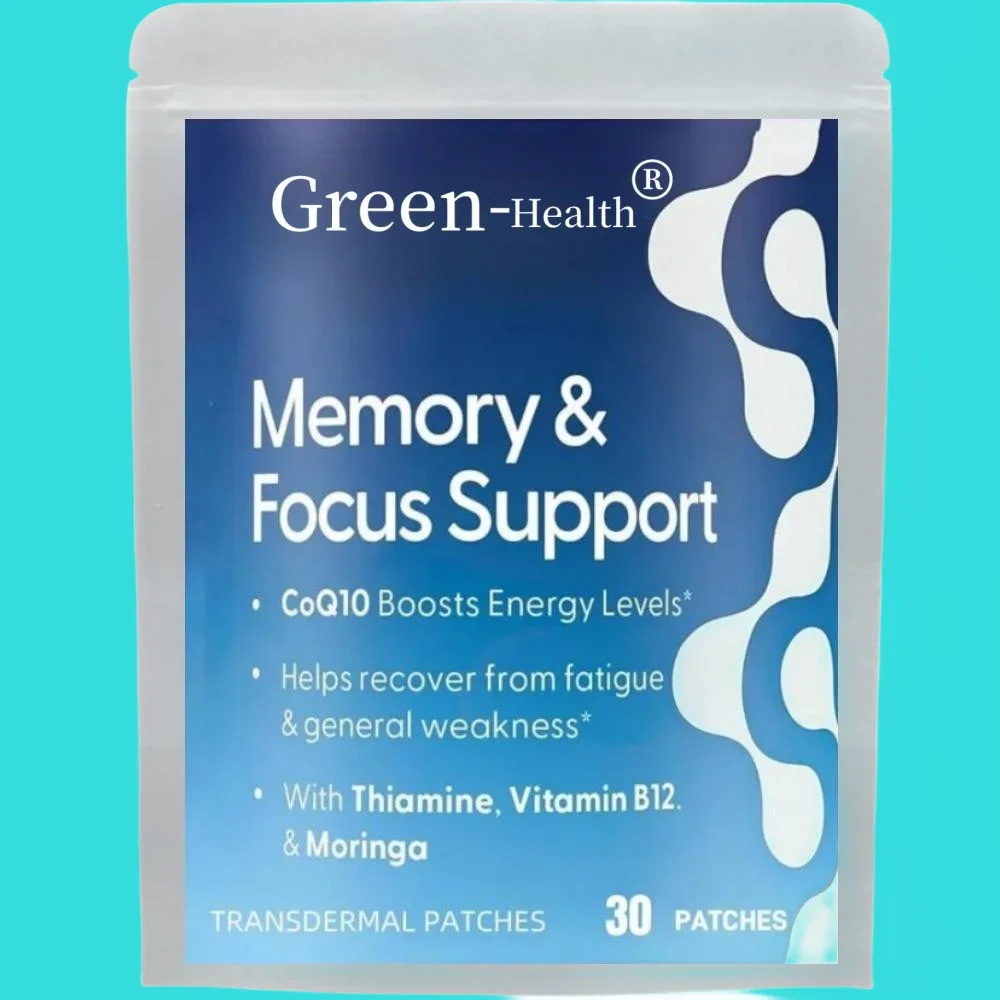 30 แพทช์ Memory & Focus Transdermal Patches พร้อม Thiamine Vitamin B12 สําหรับสตรีและผู้ชาย Energy & Focus