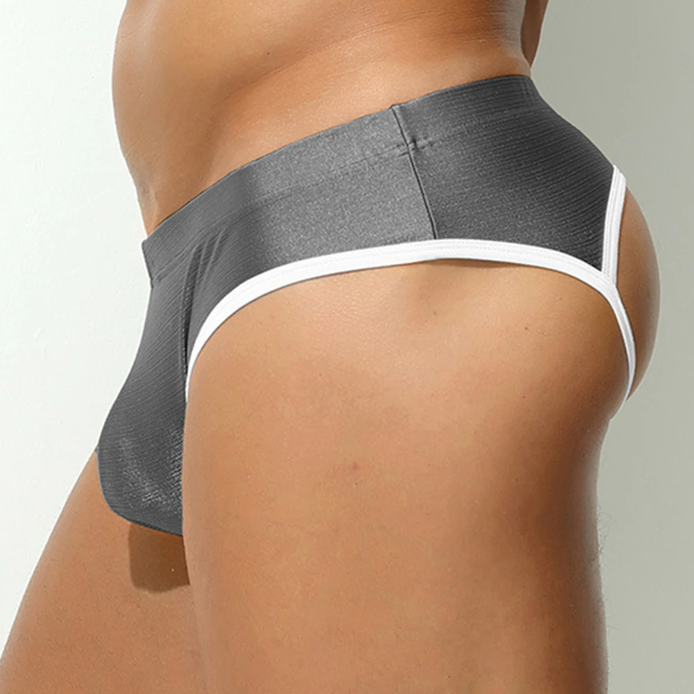 ملابس داخلية للرجال قابلة للتنفس مع تصميم الحقيبة، سراويل داخلية منخفضة الخصر تتميز بمواد مرنة للياقة البدنية والدعم المريح