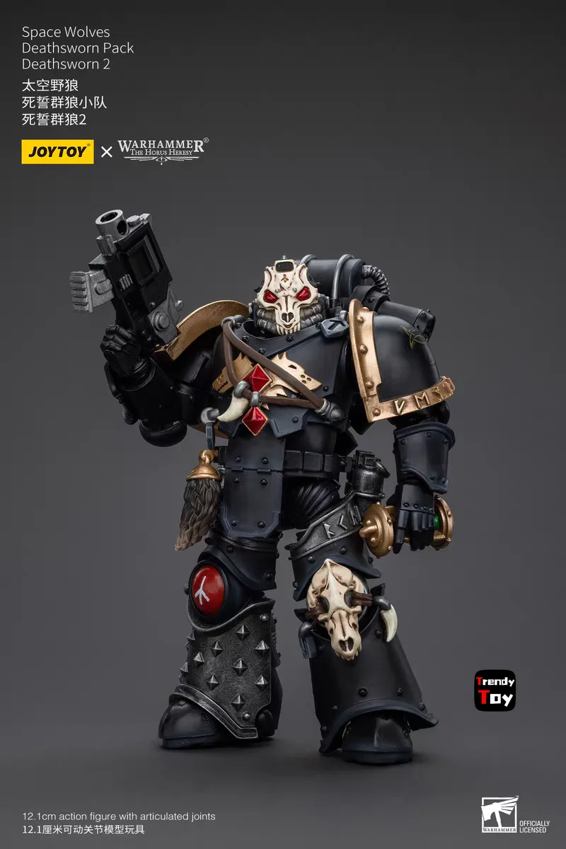 【JOYTOY】Warhammer 40K Space Wolves Deathsworn Pack Deathsworn 2 1/18 Coleção de brinquedos de bonecos de ação
