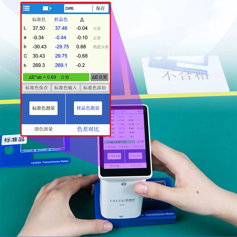 Digital Colorimeter Portable Colormeter LS173 D/8° Professional Linshang Color Measuring Device for Car Paint