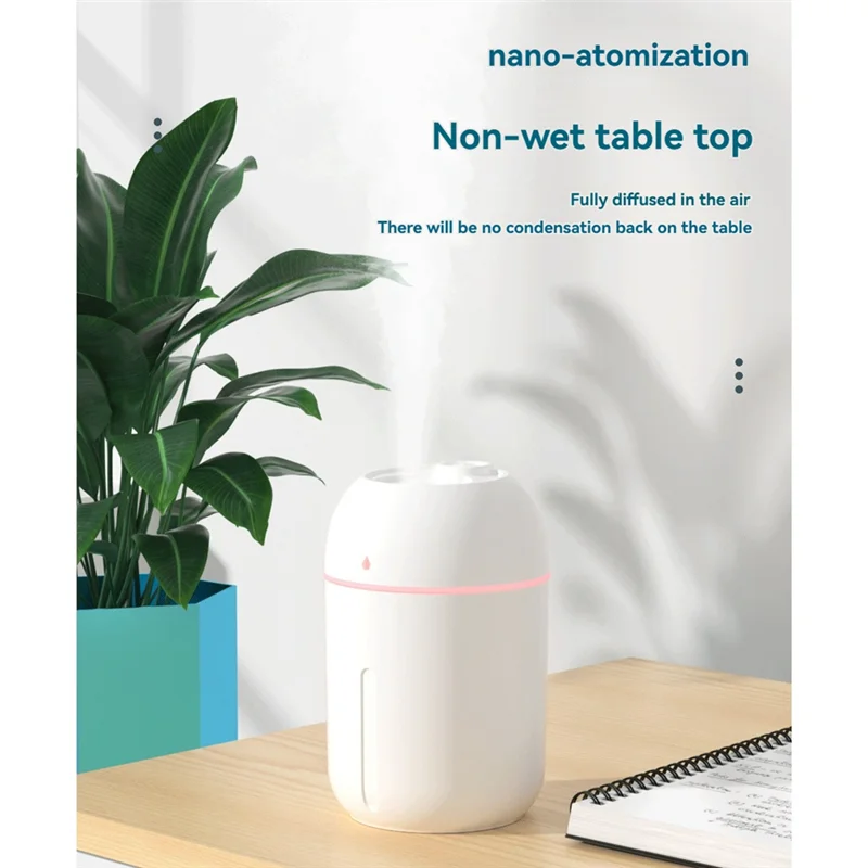 B07B-Portable Mini Humidifier For Bedroom Desk Travel With Automatic Shut-Off Function