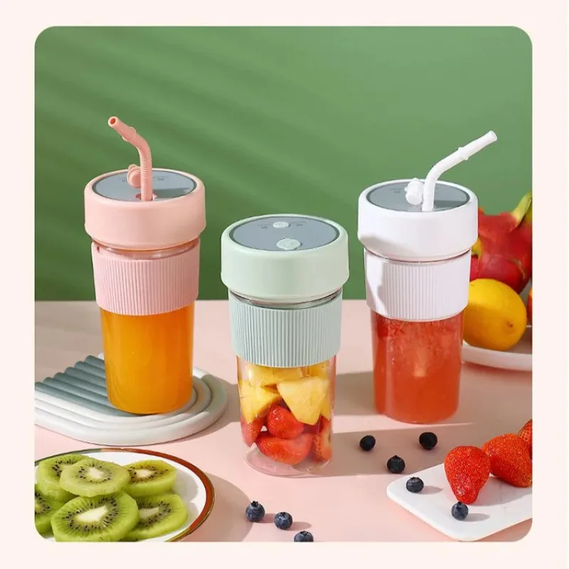 Small Juice Extractor Juice Cup with Straw Portable Juice Extraction Cup