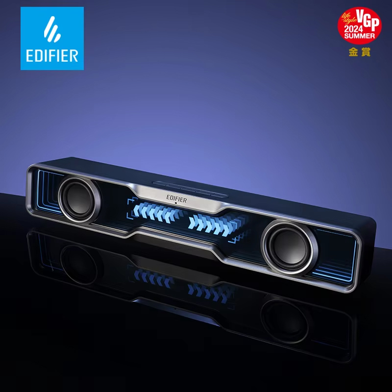  Edifier QS30 Computer Speakers Mini Soundbar USB Speakers Subwoofer Bluetooth 5.4 with Microphone RGB Lighting for PC Laptop 