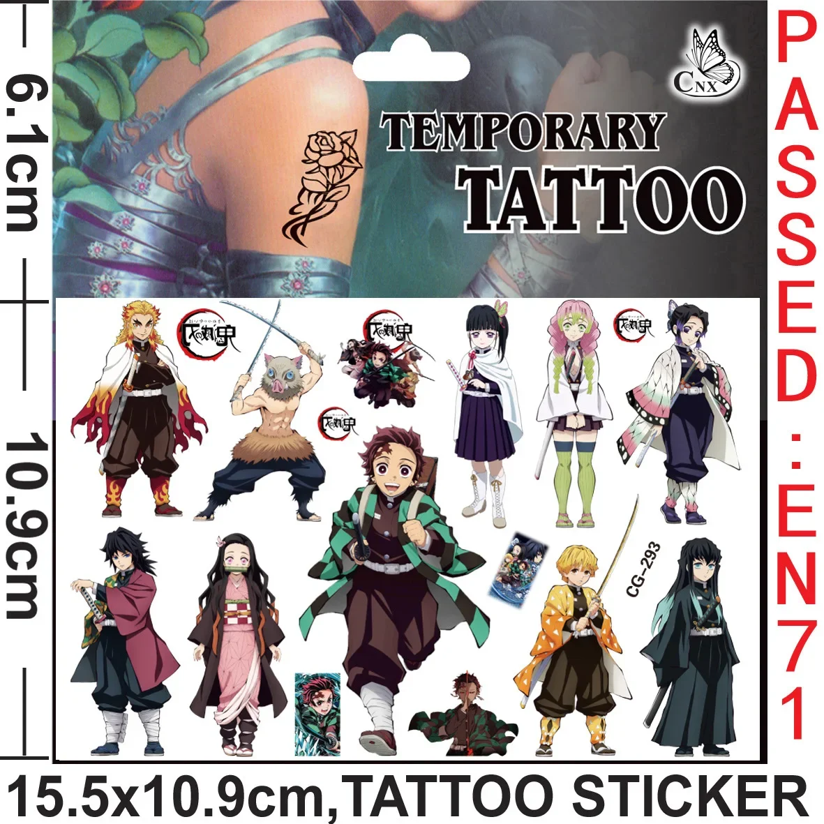 Knife of The Ghost Slam Dunk Master Conan One Piece Saint Anime Cartoon Children Tattoo Sticker Around The Second Element