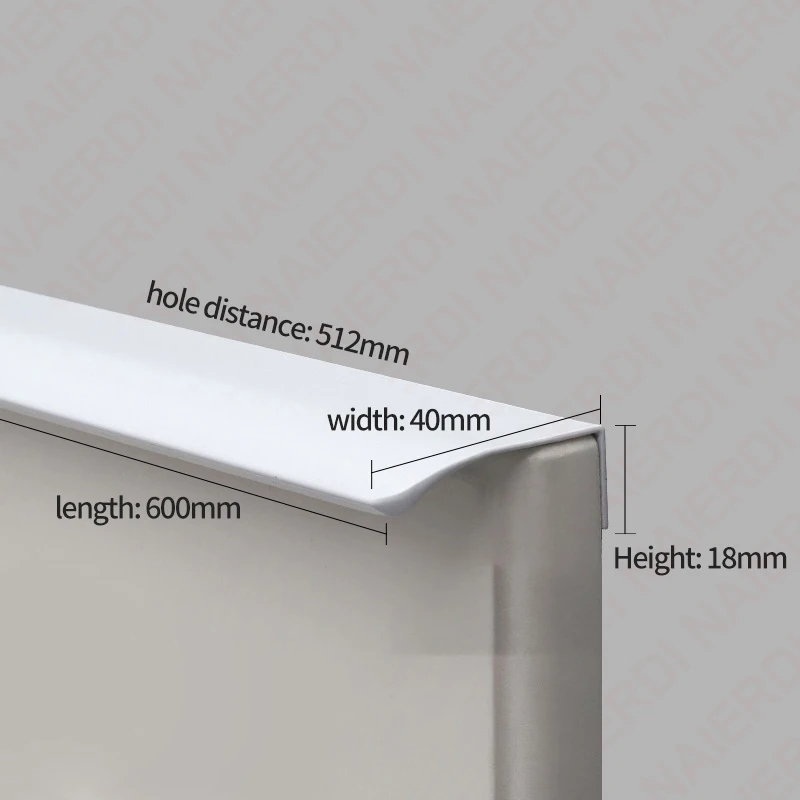 Naierdi weiß lange Schrank griffe Aluminium legierung 800-1200mm versteckte Möbel Griff Schublade Knöpfe Schrank zieht