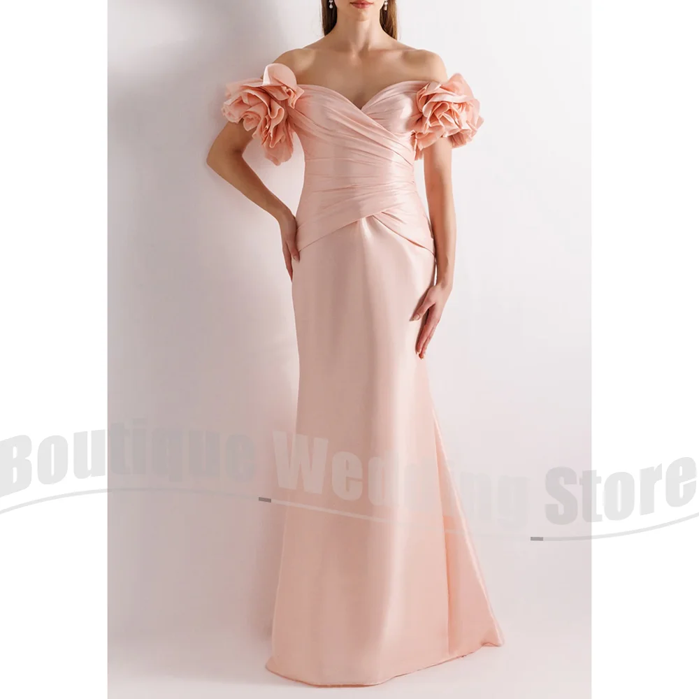 

Prom Dresses for Women Chic Ruched Off The Shoulder Mermaid Evening Gowns Fashion Pleated Customized Wedding Party Dresses