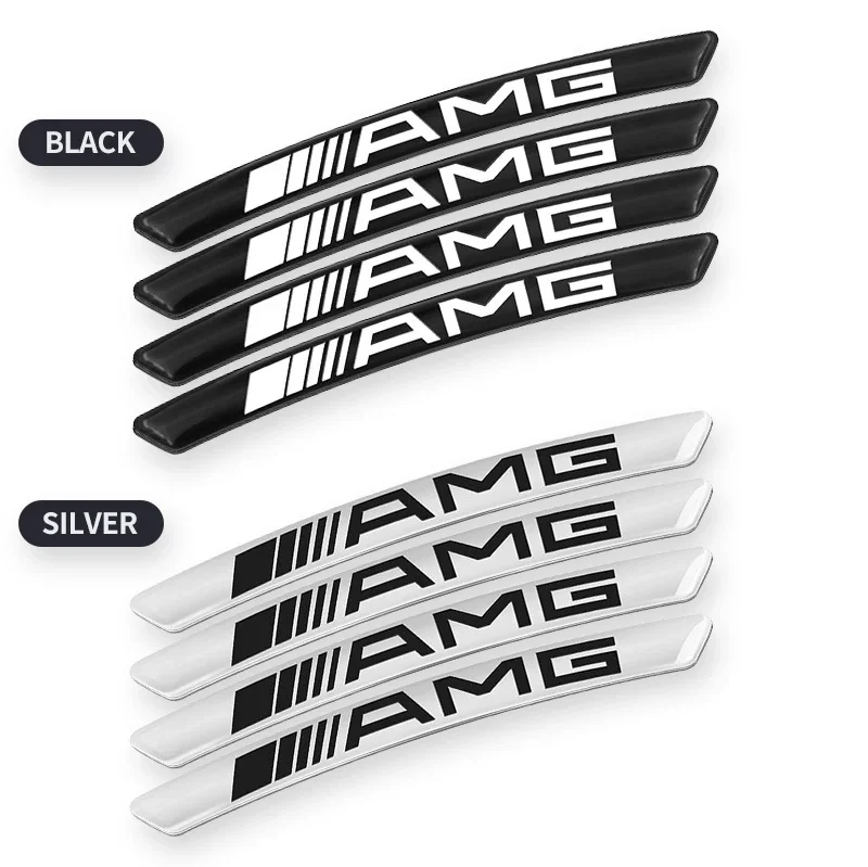 4Pcs Car Wheel Badge Sticker Emblem Decoration for Mercedes benz W124 W205 W211 W203 W204 W168 CLA CLK CLS GLA GLC C180