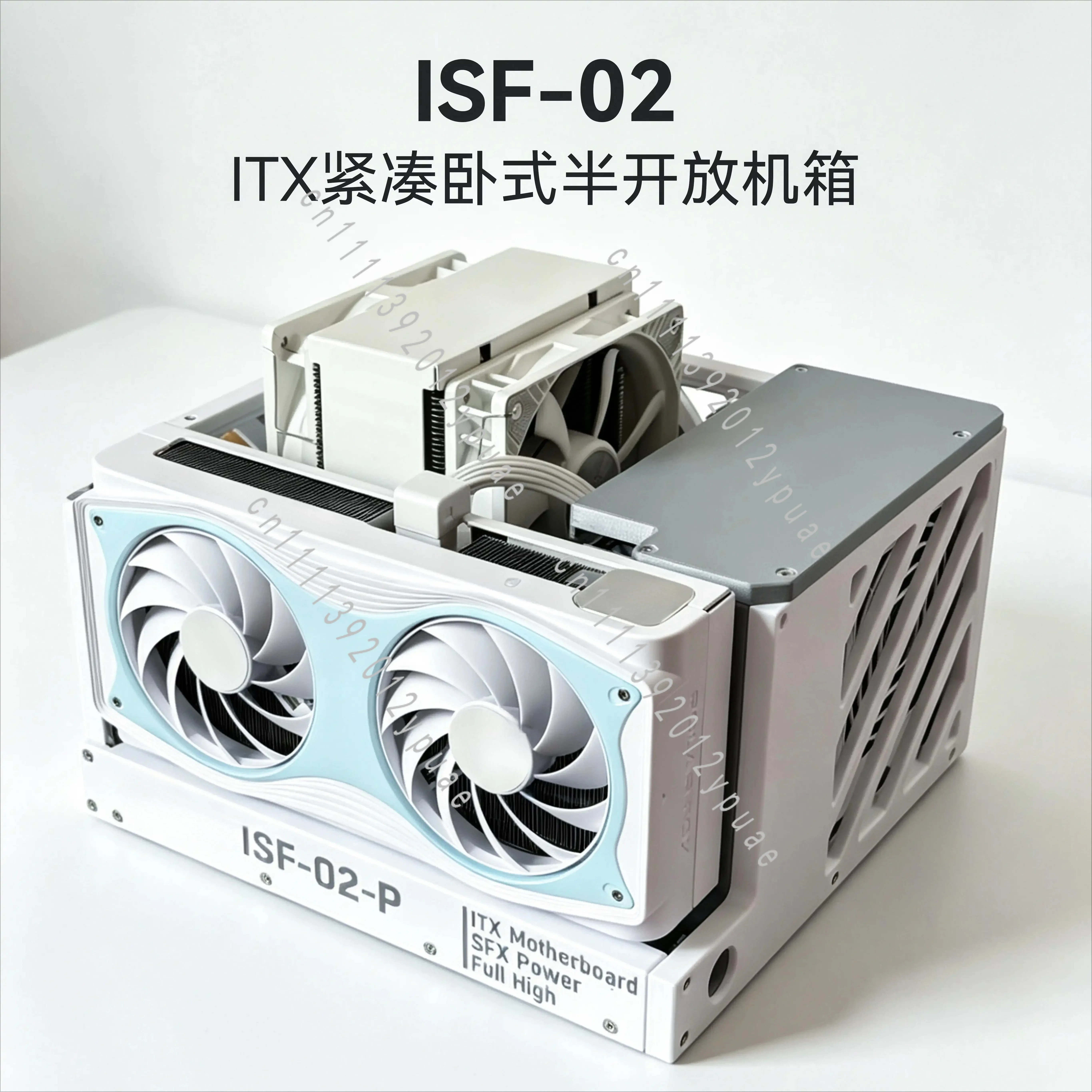 ISF-02 3D Printed Mini ITX PC Case, Portable Semi-Open SFF Computer Chassis for DIY PC Assembly