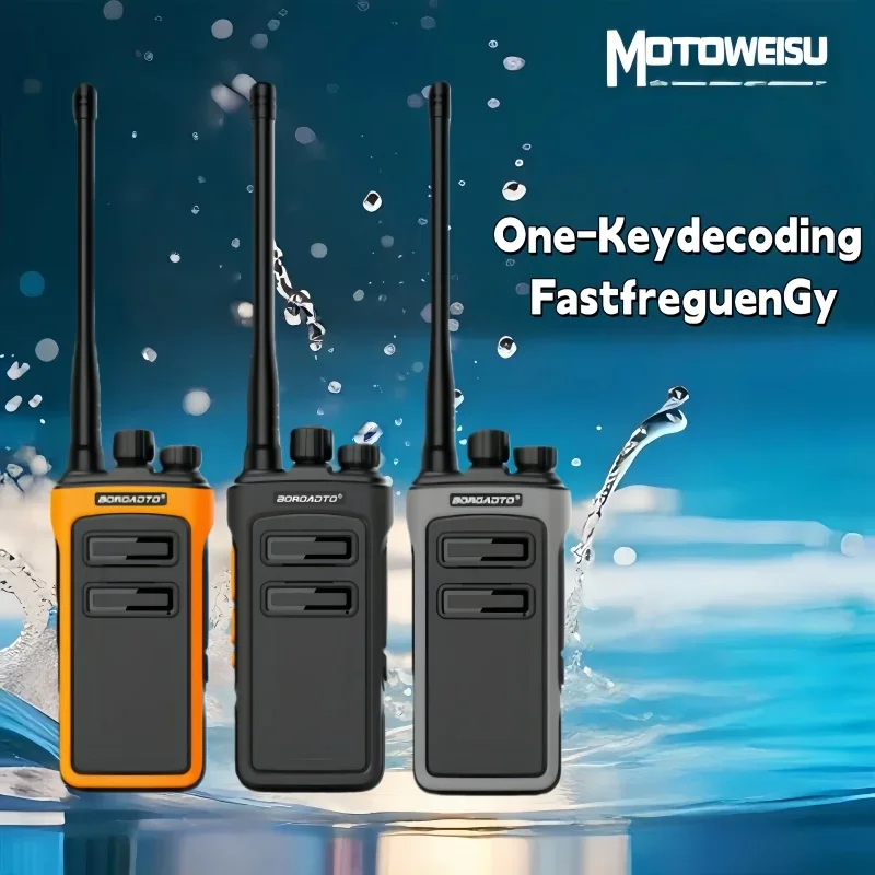 MOTOWEISU Портативная двусторонняя рация дальнего действия высокой мощности UHF 400-470 МГц VOX Clear Sound Обновление двусторонней радиосвязи для улицы