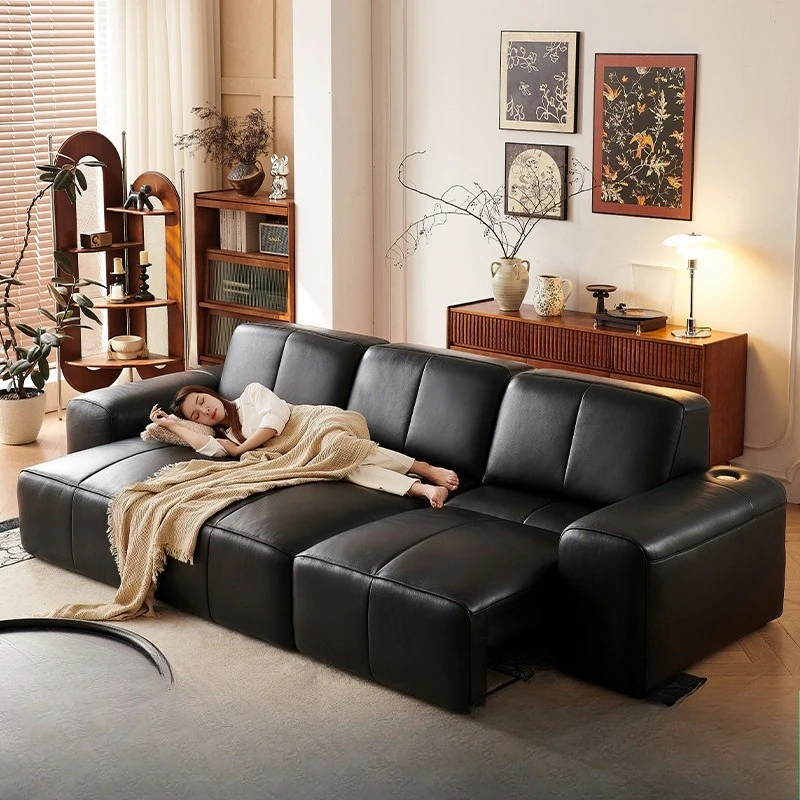

Luxury Living Room Electric Sofa Loveseat Armrest Relax Black Luxury Recliner Chair Modern Designer Woonkamerbanken Furniture