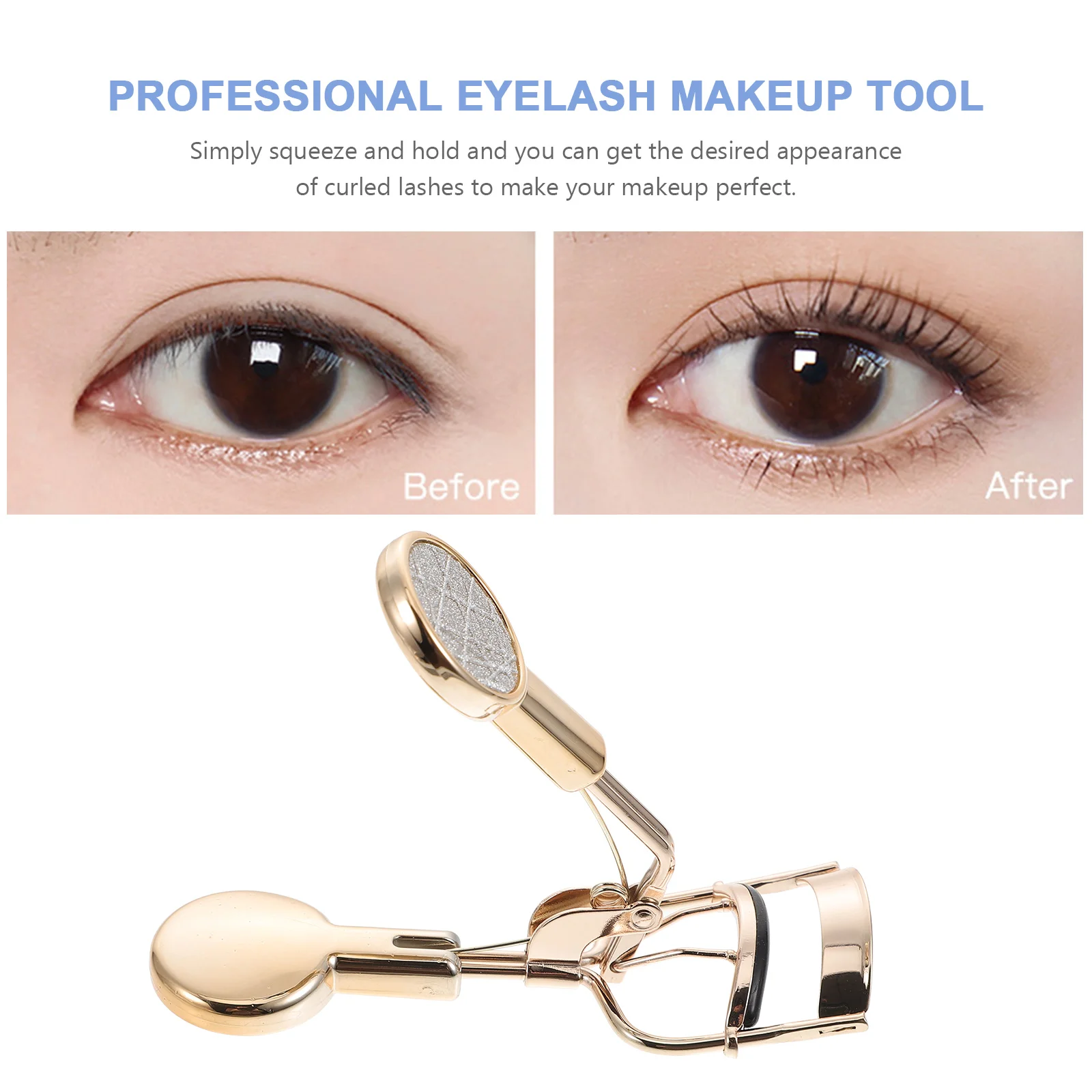 Glitter Stainless Steel Eyelash Curler Tool Professional Makeup Curling Kit Durable Supplies for Perfect Mascara