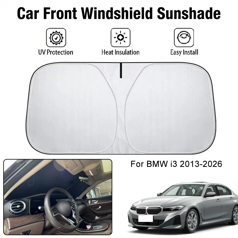 

Foldable Car Windshield Sun Shade UV Block Heat Insulation For BMW i3 2013-2026 Interior Protection Accessories